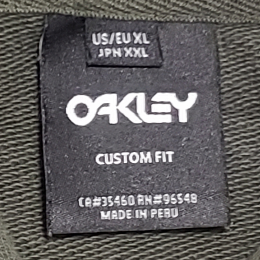 OAKLEY O-Grip Logo Full Zip-up Hoodie Dark Brush Men's Size XXL - Picture 10 of 14